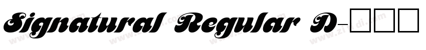 Signatural Regular D字体转换